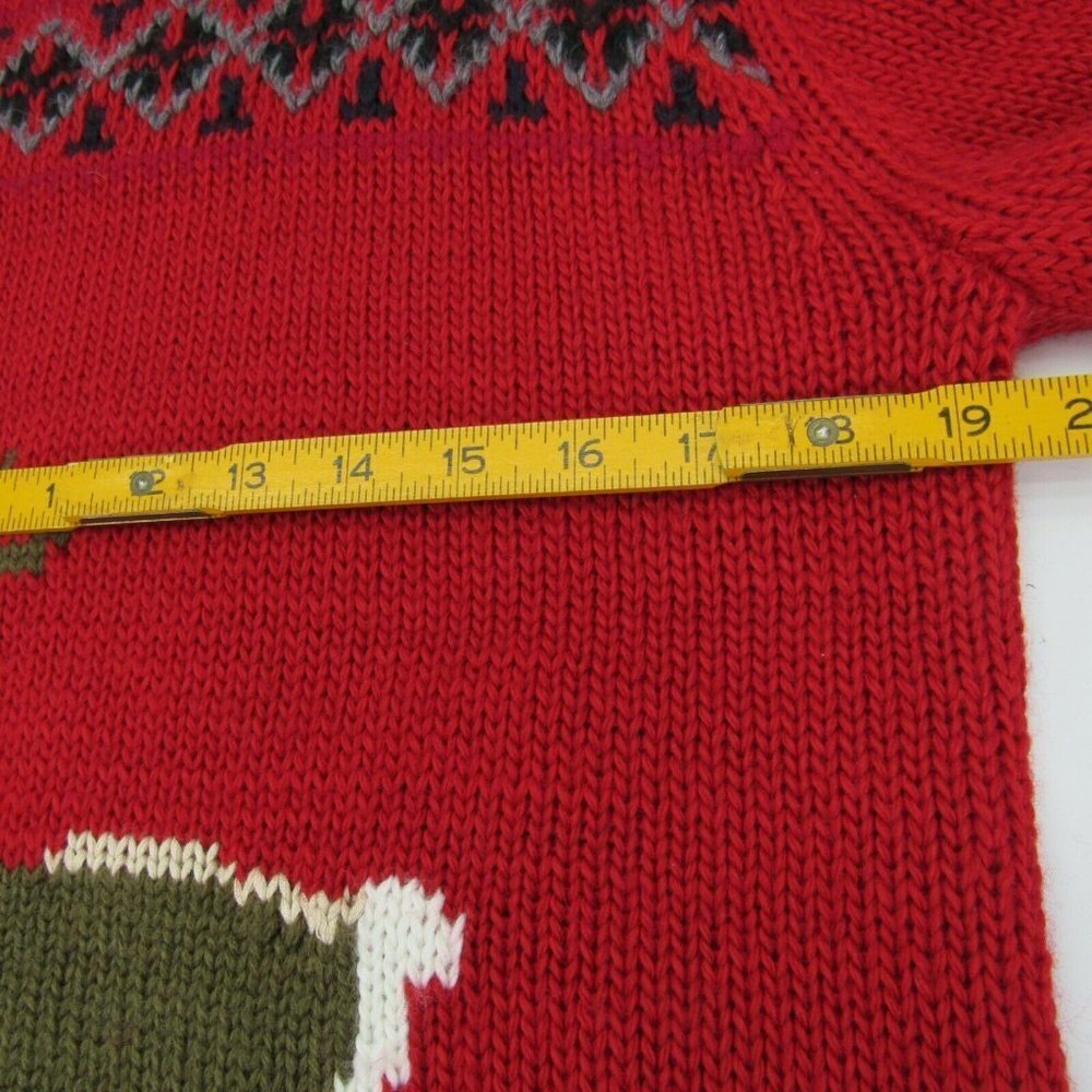 Peter Jensen Womens Wool Blend Xmas Christmas Reindeer Sweater M Deer Ugly Knit - Picture 6 of 7